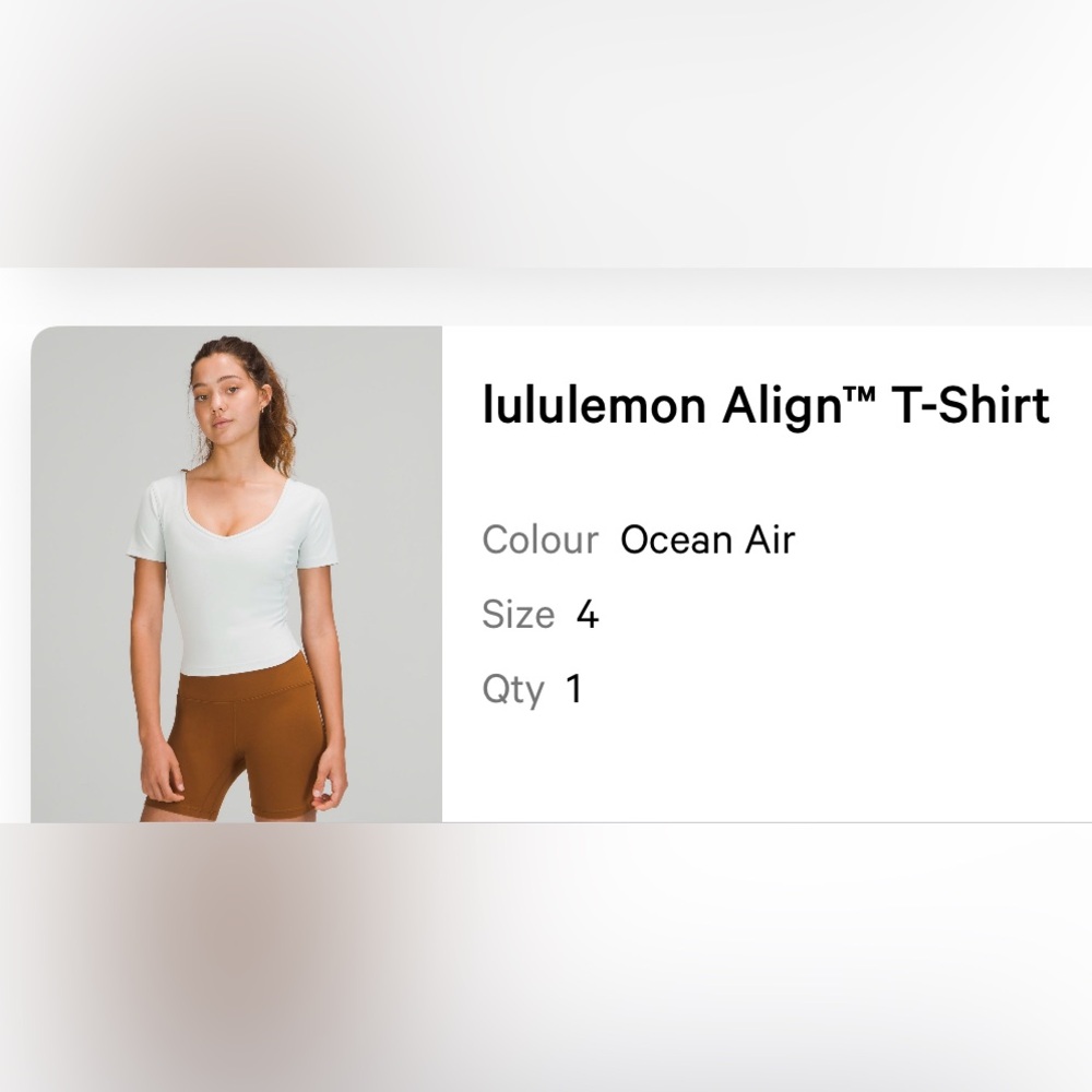lululemon athletica Align T-Shirt in Ocean Air Size 4